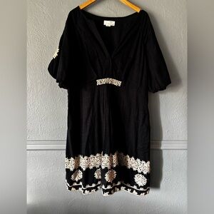 Anthropologie | Navy Embroidered Boho Dress | XL (Estimated)